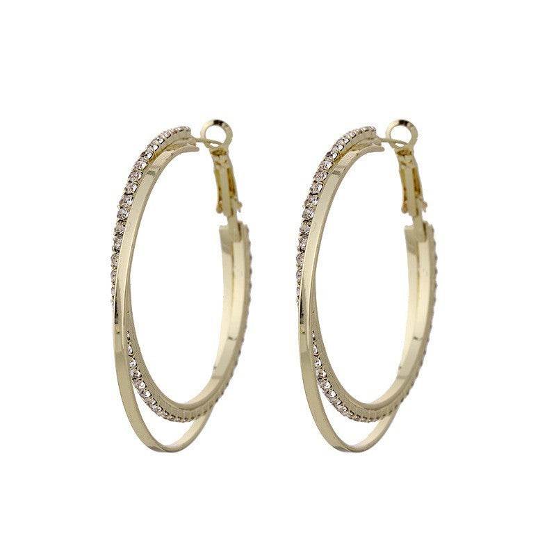 Diamond Simple Bracelet Eardrop Earring Korean Simple Temperamental - www.Shopthatapp.com