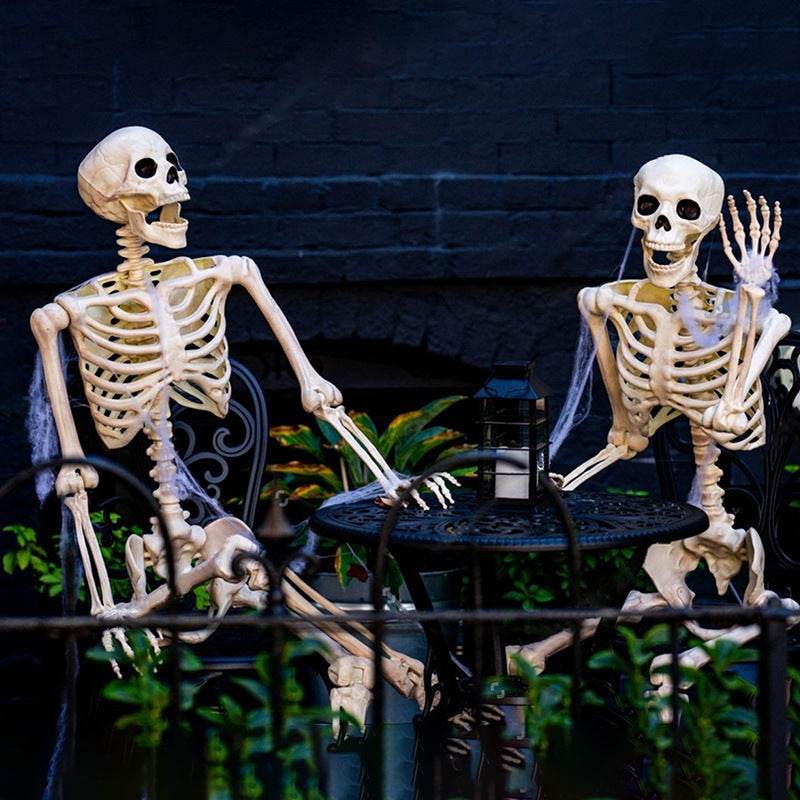 Halloween Movable Joint Skeleton Plastic Model 90cm Party Outdoor Decoration Props - www.Shopthatapp.com