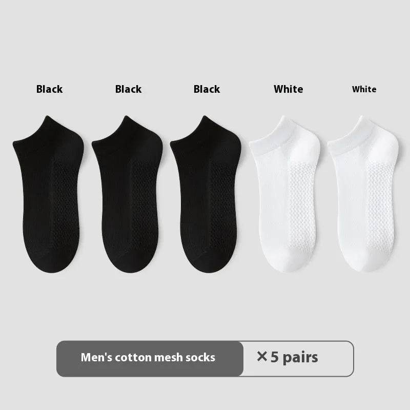 Cotton Anti-Pilling Ankle socks absorbing Invisible Tight Mesh Boat Socks - www.Shopthatapp.com