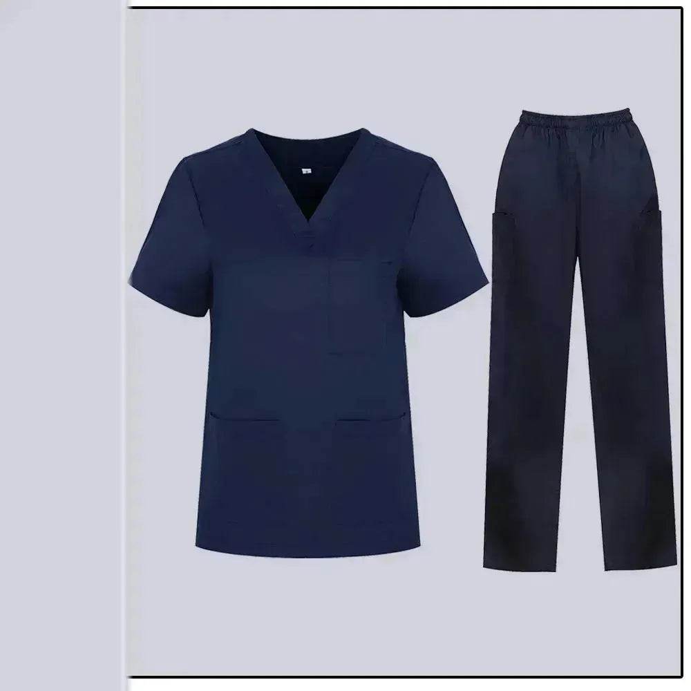 Women Nurse Uniform Female - Hospital Nurse Costume - V Neck Top Pants Set - www.Shopthatapp.com
