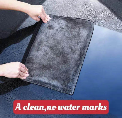 KLCB No-streak, No-scratch, No-water-stain Car Drying Towel Premium Microfiber Double-twist Pile With No Edge Design For Quick And Easy Drying - www.Shopthatapp.com