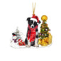 Christmas Family Puppies Decorate Trees With Lights - www.Shopthatapp.com