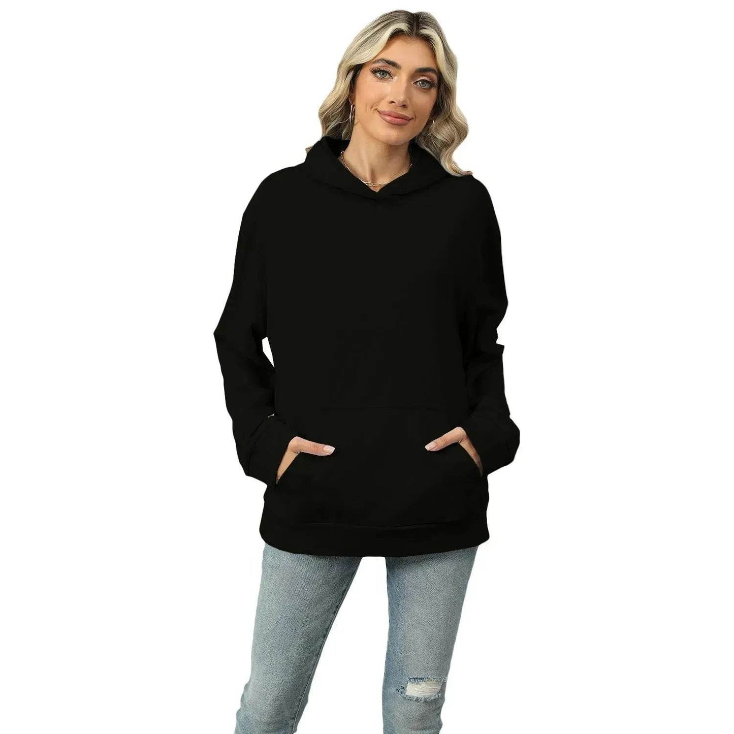 Winter Casual Hooded Pocket Pullover Sweatshirt Women - www.Shopthatapp.com