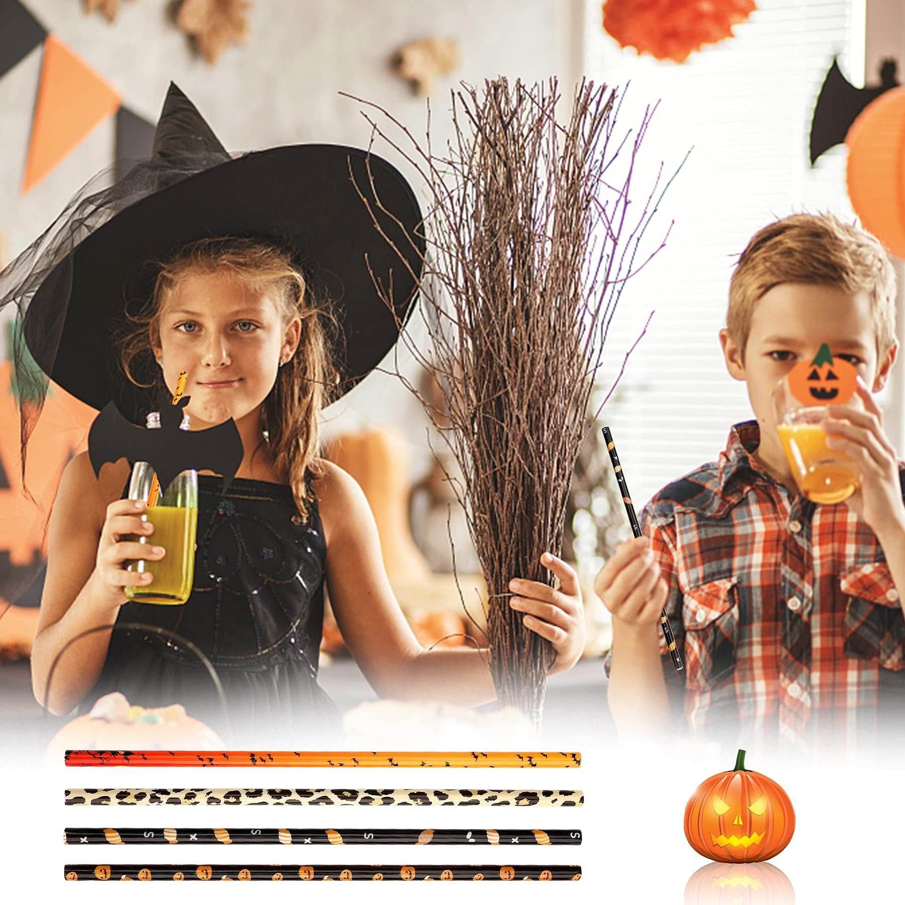 40 Pack Of 9 Inch BPA-Free Halloween Reusable Straws With Colorful Stripe Print Hard Straws For Mason Jars, Mason Glasses, Home Or Party Use, Comes With A Cleaning Brush-Selling On Amazon Is Prohibite - www.Shopthatapp.com