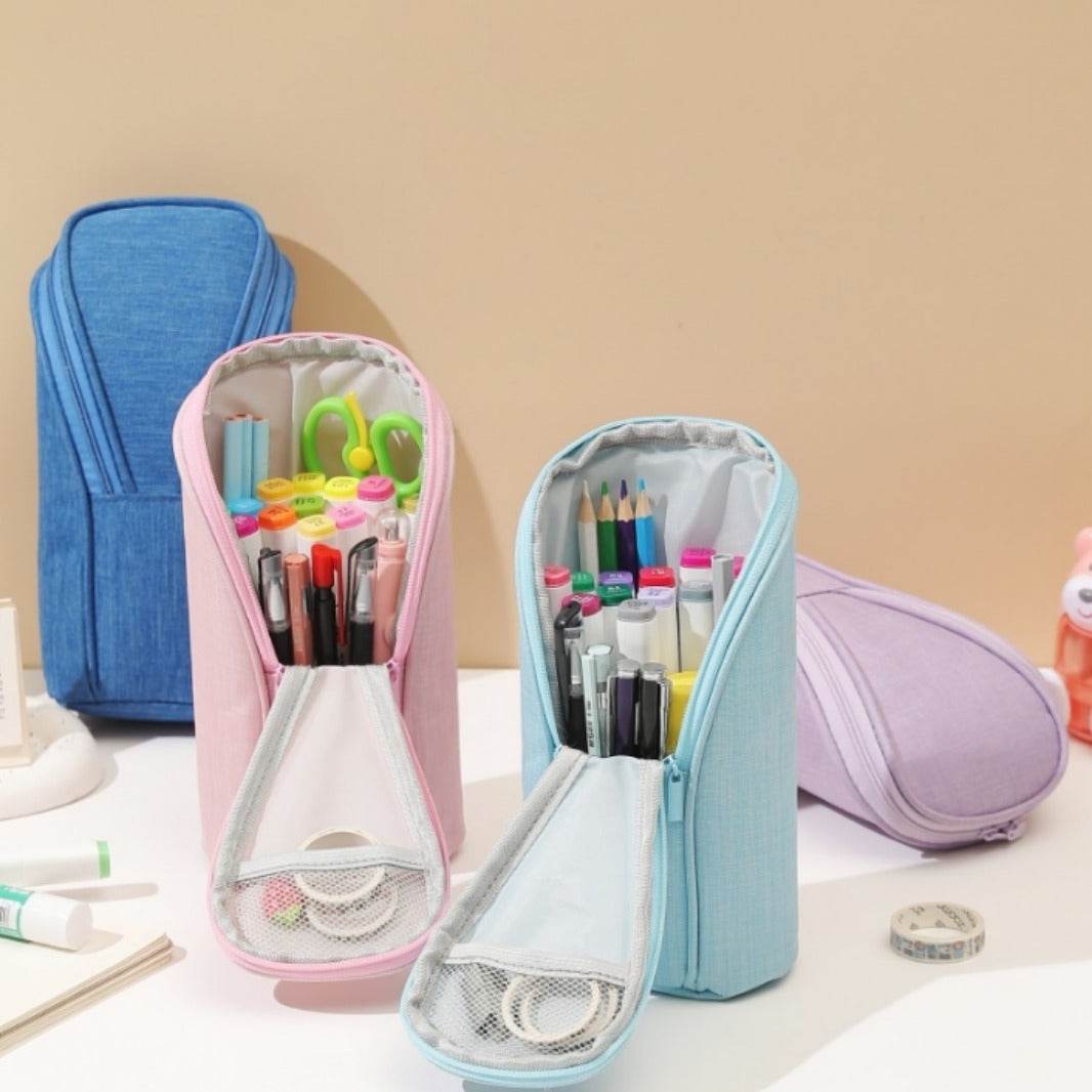 School Stationery Case Organizer Bag Pen Cute Pencil Pouch - www.Shopthatapp.com