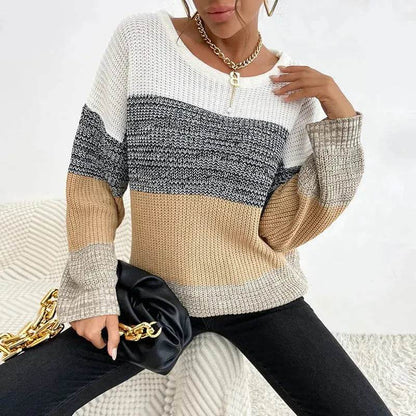 Winter Jacquard Knitted Pullover Sweater Tops for Women - www.Shopthatapp.com