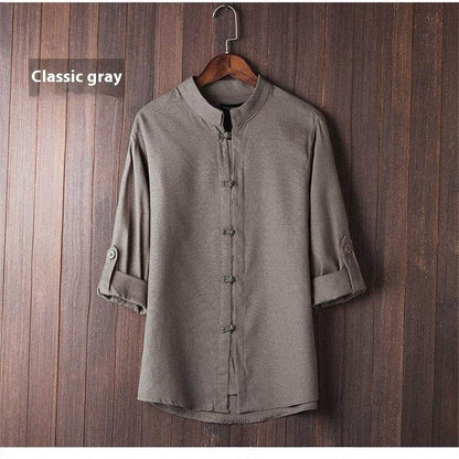 Men's Linen Vintage Plus Size Shirt - www.Shopthatapp.com