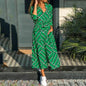 Stripe Shirt Women's Dress Spring Summer Chiffon V-neck Sexy Maxi Dresses Sexy Elegant Casual Girl Lace Women Long Sleeve - www.Shopthatapp.com