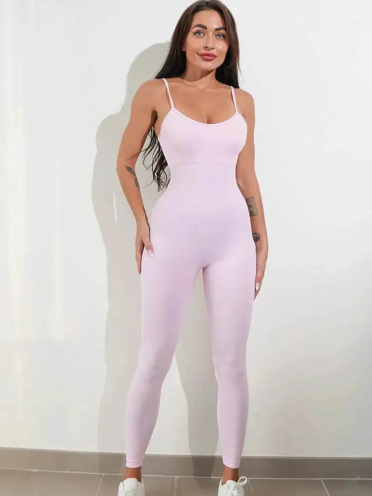 Spaghetti Strap One piece Unitard Bodysuit Jumpsuit - www.Shopthatapp.com