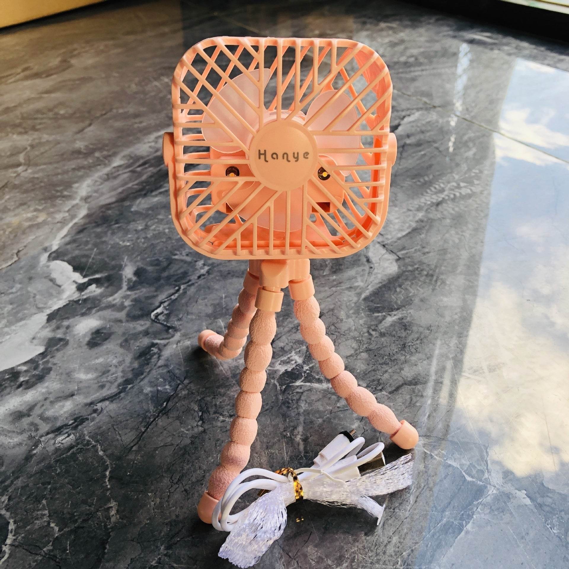 USB Powered summer heat Handheld fan with stand and Night light - www.Shopthatapp.com