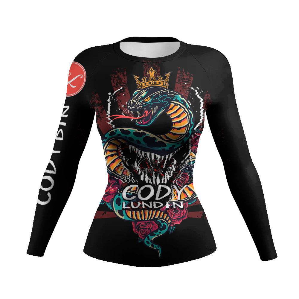 Printed Slim Fit Long Sleeve Workout Tops for Women - www.Shopthatapp.com
