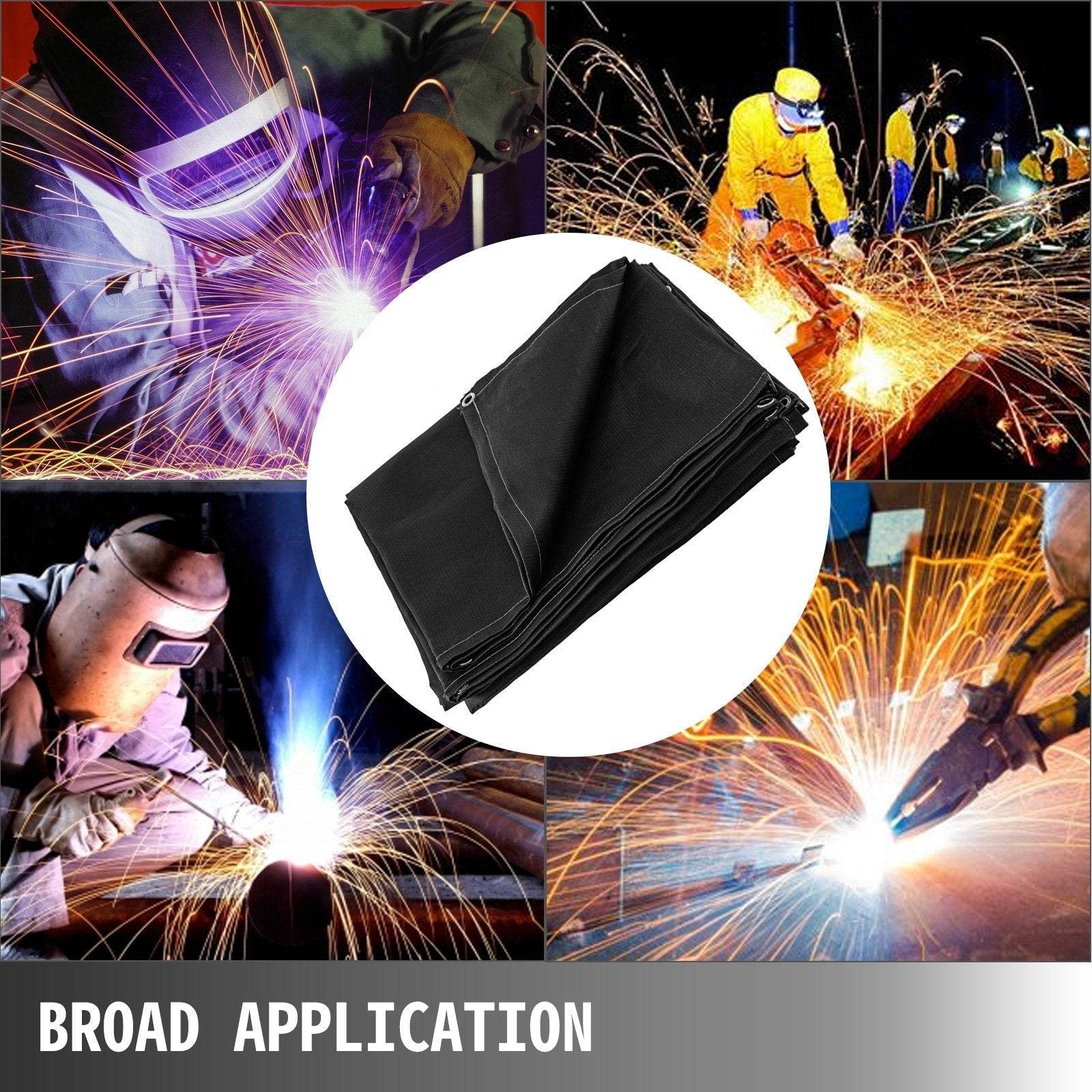 8 X 10 Ft Welding Blanket Black Fiberglass Blanket Portable Fiberglass Fire Retardant Blanket Welding Mat Welding Fireproof Thermal Resistant Insulation With Carry Bag - www.Shopthatapp.com