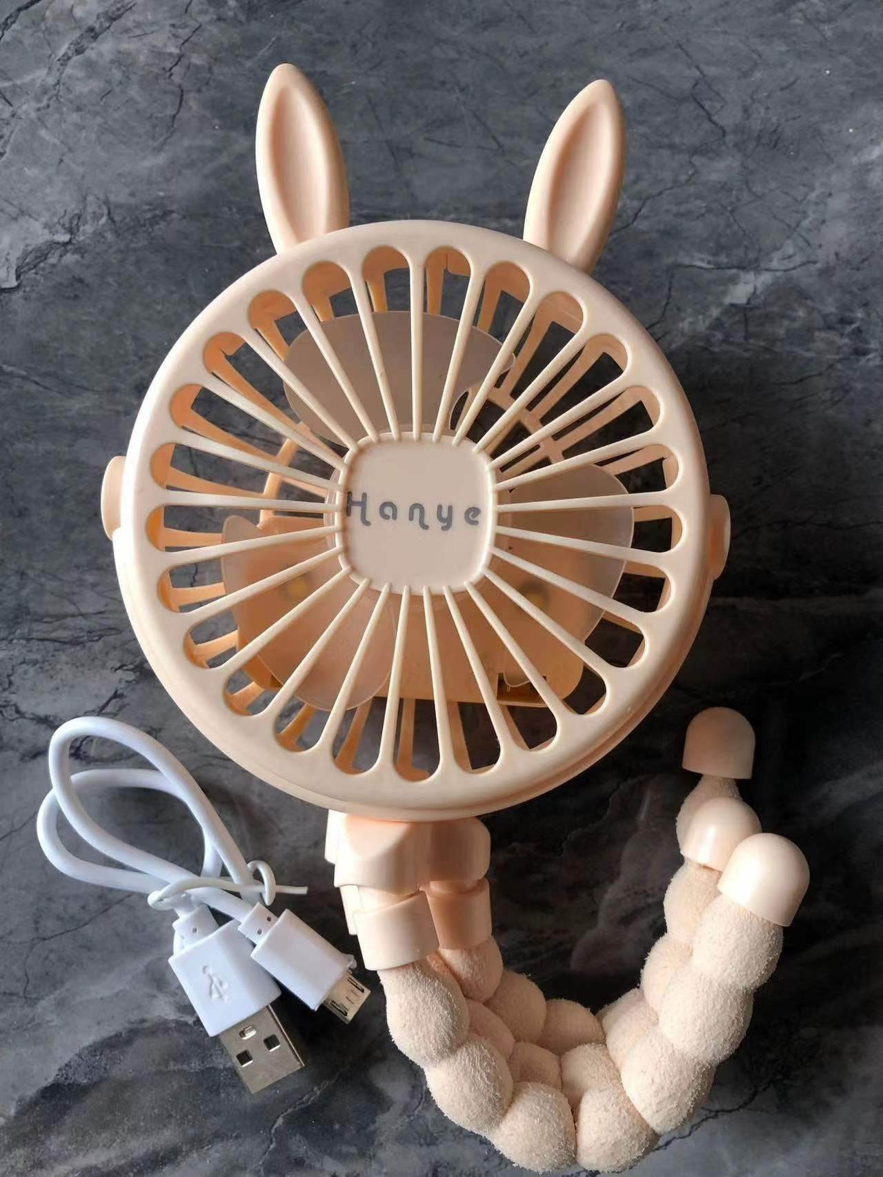 USB Powered summer heat Handheld fan with stand and Night light - www.Shopthatapp.com