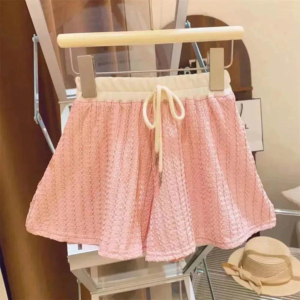 Casual Summer Girls' Suit Shorts Polo Two-piece Set - www.Shopthatapp.com