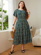 Summer Plus Size Women Floral Printed Midi Dresses - www.Shopthatapp.com