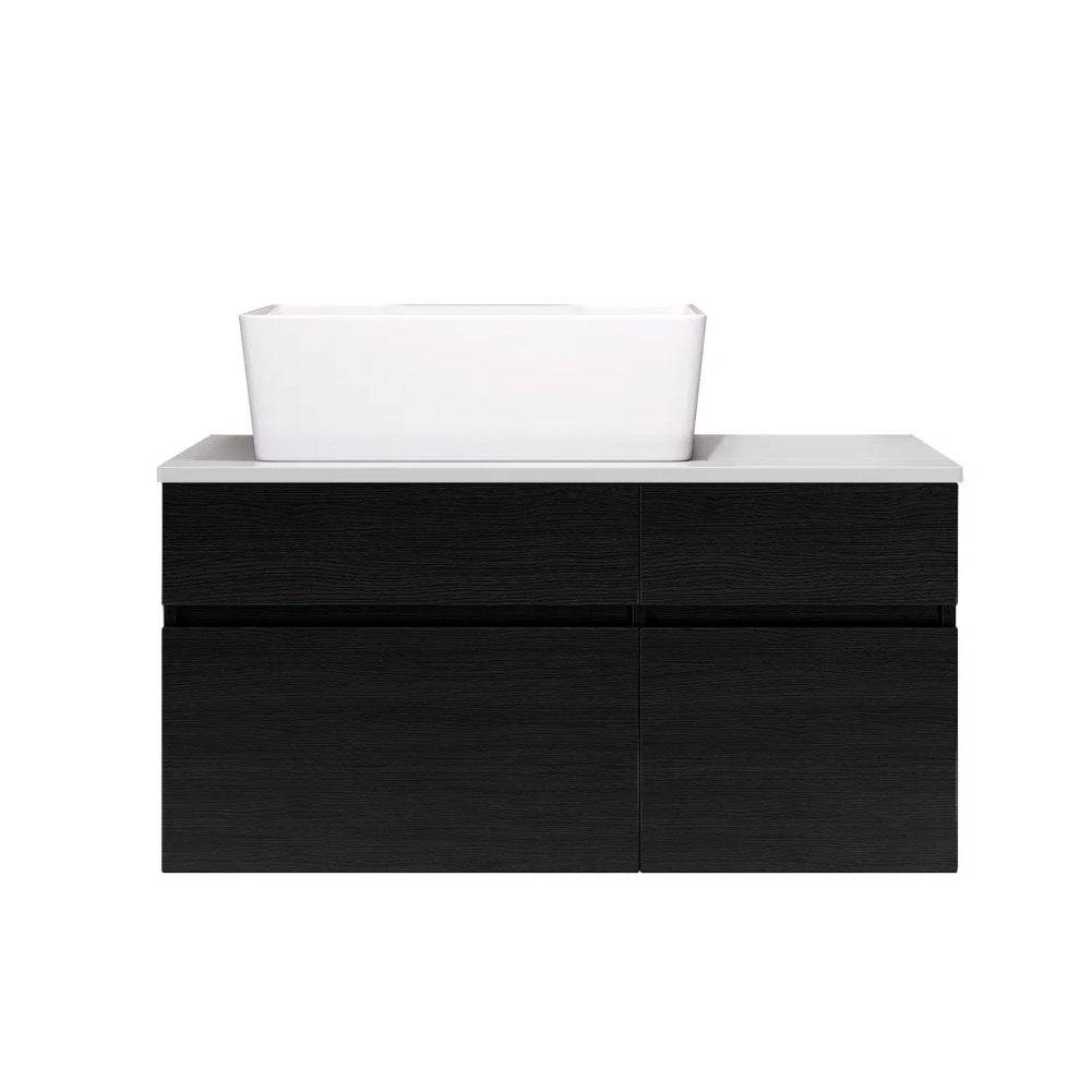 31.5 Inches Wall Mounted Single Bathroom Vanity With Engineered Stone Top - www.Shopthatapp.com
