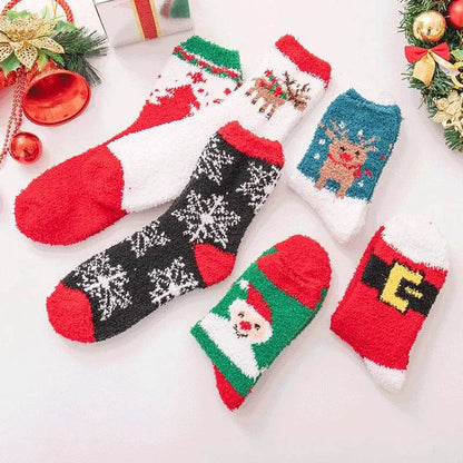 Winter Christmas Stockings Women's Thickened Bow Long Tube Fleece-lined - www.Shopthatapp.com