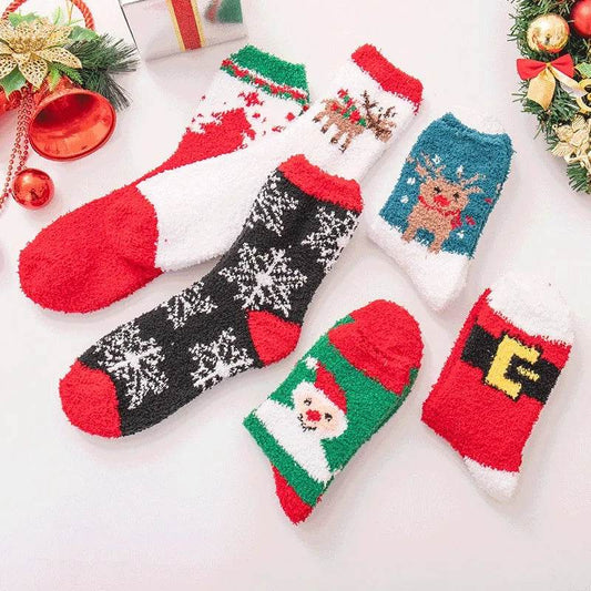 Winter Christmas Stockings Women's Thickened Bow Long Tube Fleece-lined - www.Shopthatapp.com