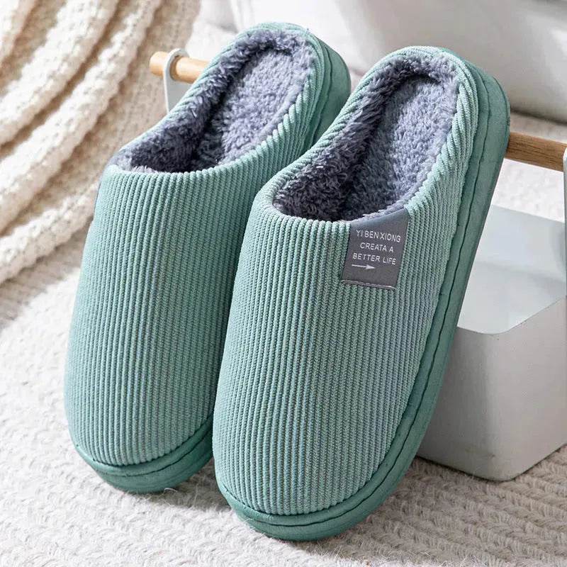 Winter Non-slip Plus Velvet Cotton Slippers - www.Shopthatapp.com