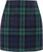 Women's High Waist Plaid Tight Pencil Wool Mini Skirt - www.Shopthatapp.com