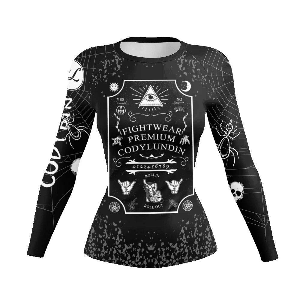 Printed Slim Fit Long Sleeve Workout Tops for Women - www.Shopthatapp.com