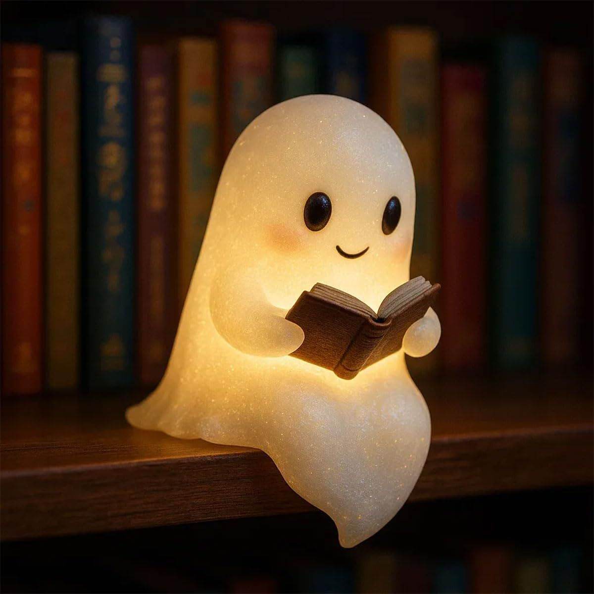 Cute LED Ghost Night Light Children's Nightlight Gift Bedside Sleep Lamp Halloween Decorations Lovely Ghost Lamp Warm Light - www.Shopthatapp.com