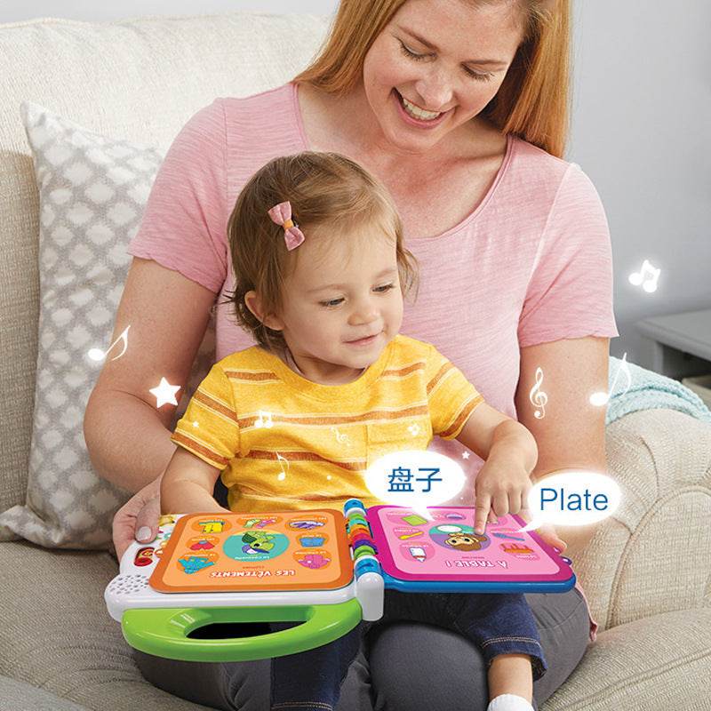 Touch Book Early Childhood Education Music Story Bilingual Learning Machine - www.Shopthatapp.com