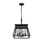 4 Lights Farmhouse Chandelier For Dining Room Black - www.Shopthatapp.com