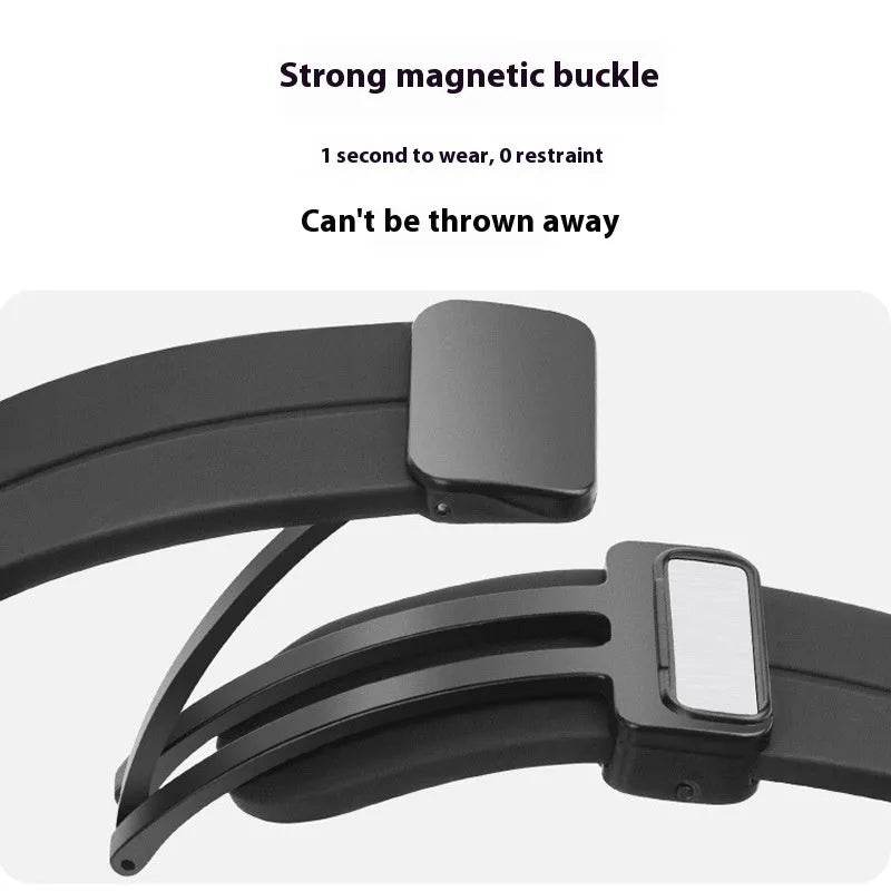 Applicable Watt4 Strap Silicone Magnetic Folding Buckle Watch Band - www.Shopthatapp.com