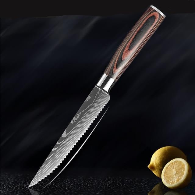 Damascus Steak Knife - www.Shopthatapp.com