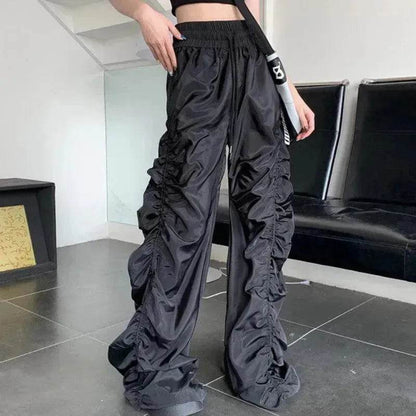 Dark Loose Mop High-waisted Trousers Women - www.Shopthatapp.com