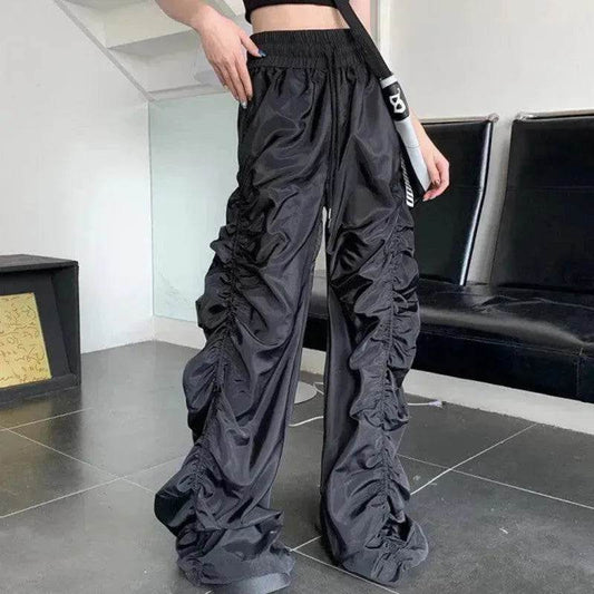 Dark Loose Mop High-waisted Trousers Women - www.Shopthatapp.com