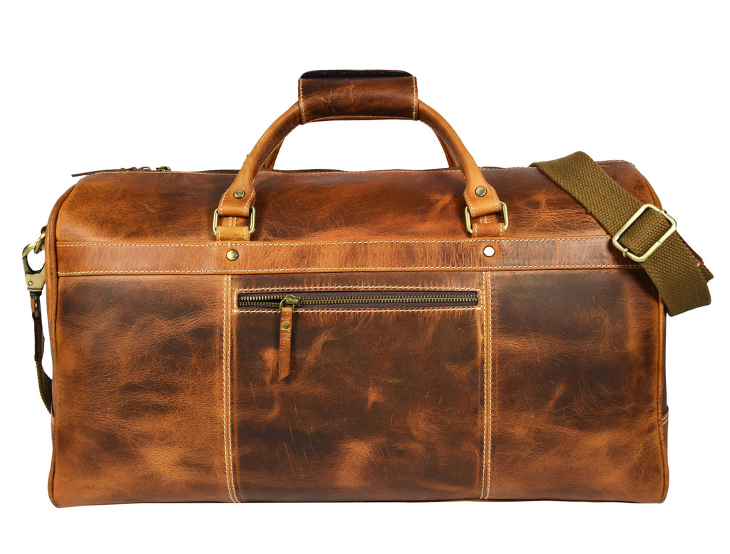 Dawson Leather Travel Bag - Walnut Brown - www.Shopthatapp.com
