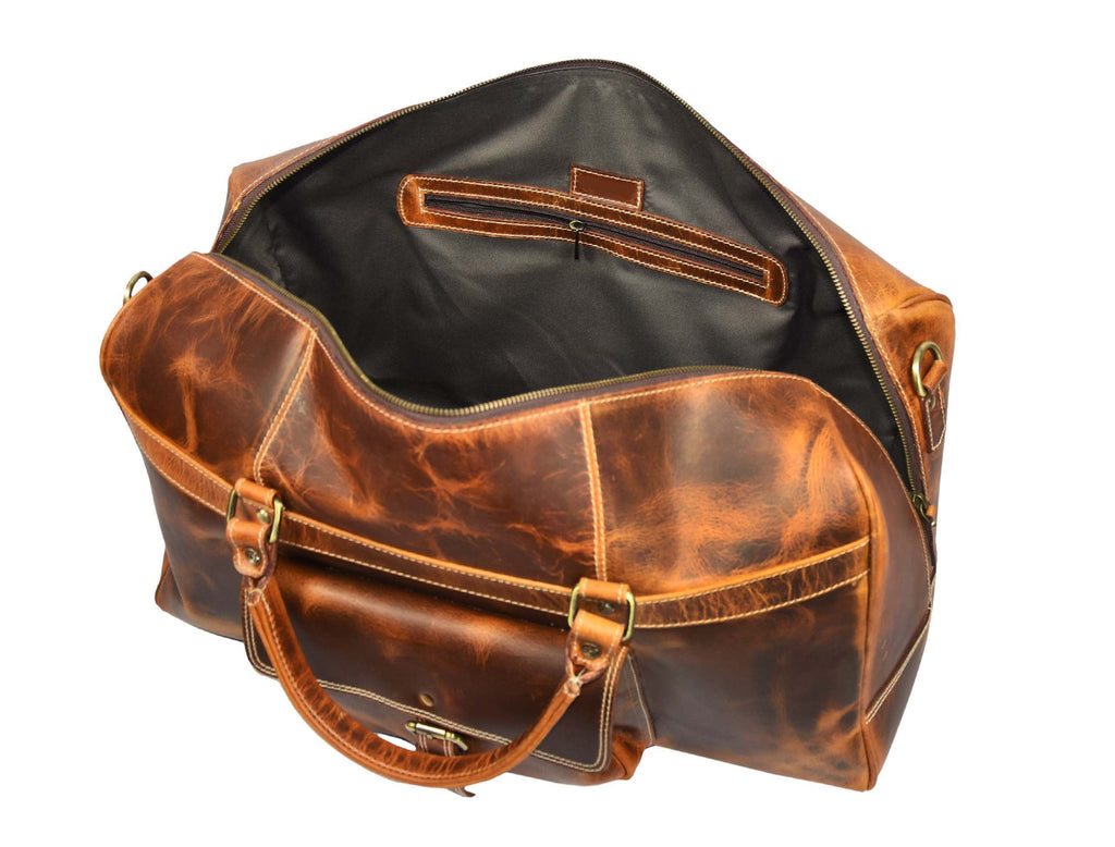 Dawson Leather Travel Bag - Walnut Brown - www.Shopthatapp.com