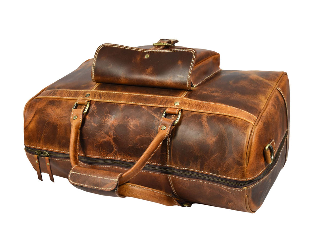 Dawson Leather Travel Bag - Walnut Brown - www.Shopthatapp.com