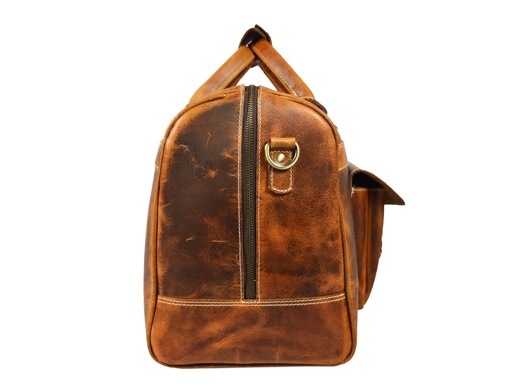 Dawson Leather Travel Bag - Walnut Brown - www.Shopthatapp.com