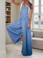 Denim Overalls – Women’s Wide Leg Adjustable Jumpsuit - www.Shopthatapp.com