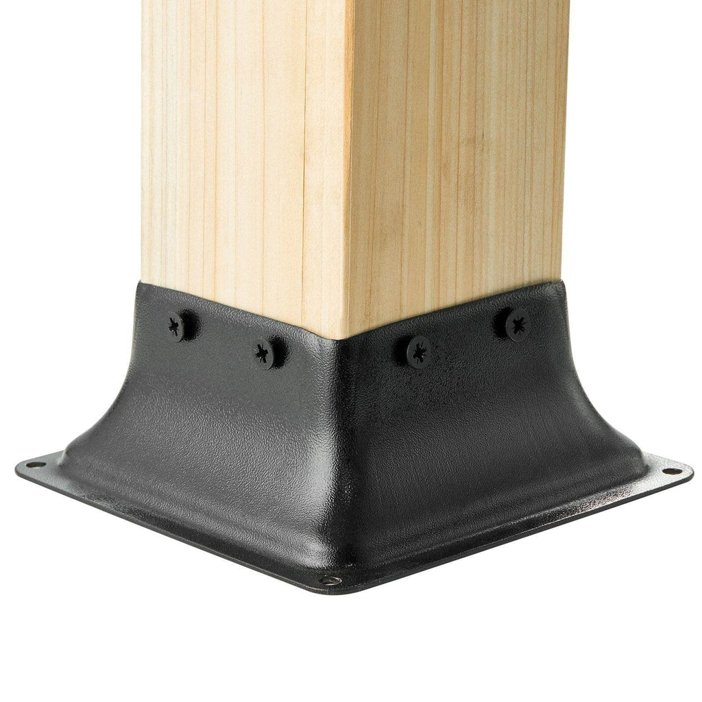 4x4 Post Base 20Pcs, Internal 3.6x3.6 Heavy Duty Powder-Coated Steel Post Bracket Fit For Standard Wood Post Anchor, Decking Post Base For Deck Porch Handrail Railing Support - www.Shopthatapp.com