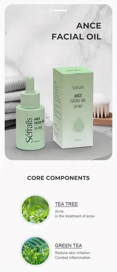Sefralls Tea Tree Facial  Acne Oil Desalinates Acne Marks Hydrating Cleaning Skin Facial Oil 30ml - www.Shopthatapp.com
