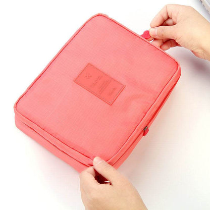 Portable Cosmetic Bag Waterproof Divider Multi-grid Pockets Toiletry Bags Travel Storage Handbags Women Make Up Bag - www.Shopthatapp.com