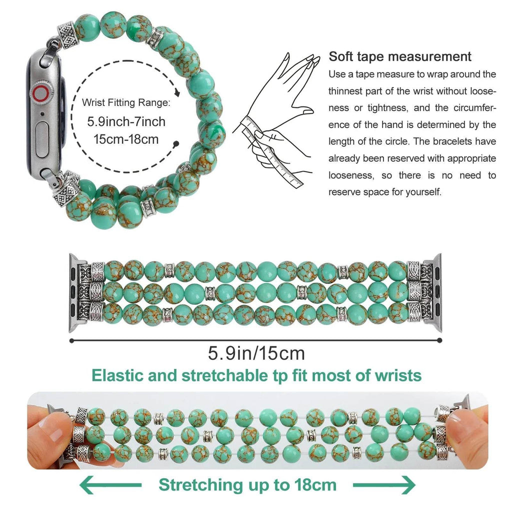 Beaded Bracelet Smart Phone Watch Strap for women - www.Shopthatapp.com