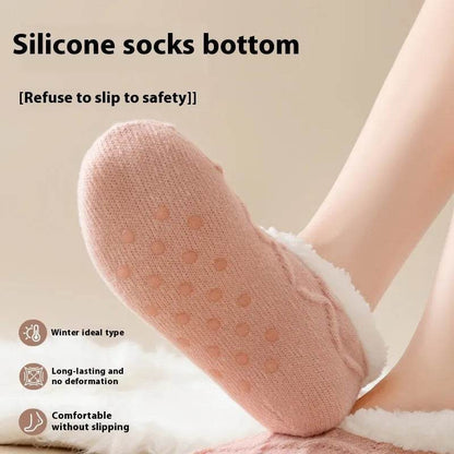 Winter Warm Short Cotton Slipper Socks Unisex Thicken Thermal Plush Home Floor Sock Soft Non-slip Grip Fuzzy Floor Fluffy Socks - www.Shopthatapp.com