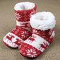 Christmas Elk Floor Shoes Indoor Socks Shoes Warm Plush House Slippers - www.Shopthatapp.com