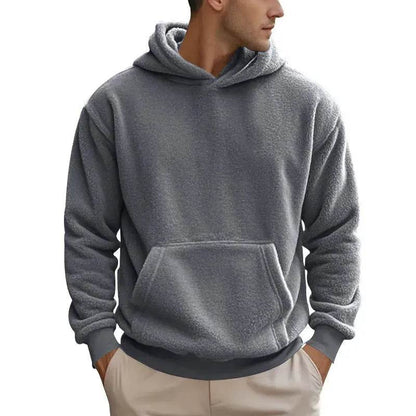 Fall Winter Fleece Plush thick Hoodie Pullover tops for men - www.Shopthatapp.com