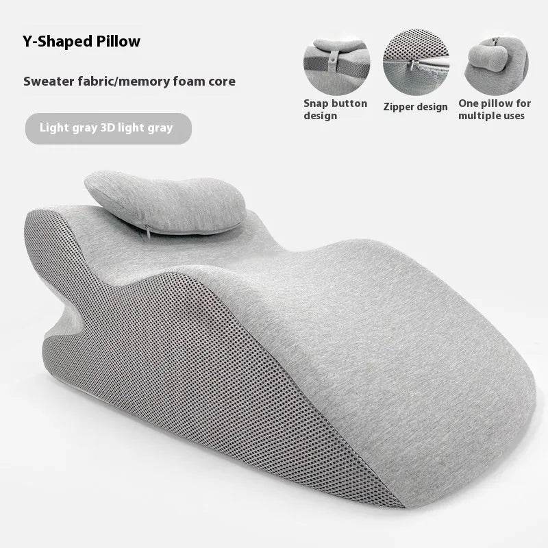Sleeping Y-shaped Pillow Bed Watch Mobile Phone Memory Foam Pillow Neck Protector - www.Shopthatapp.com