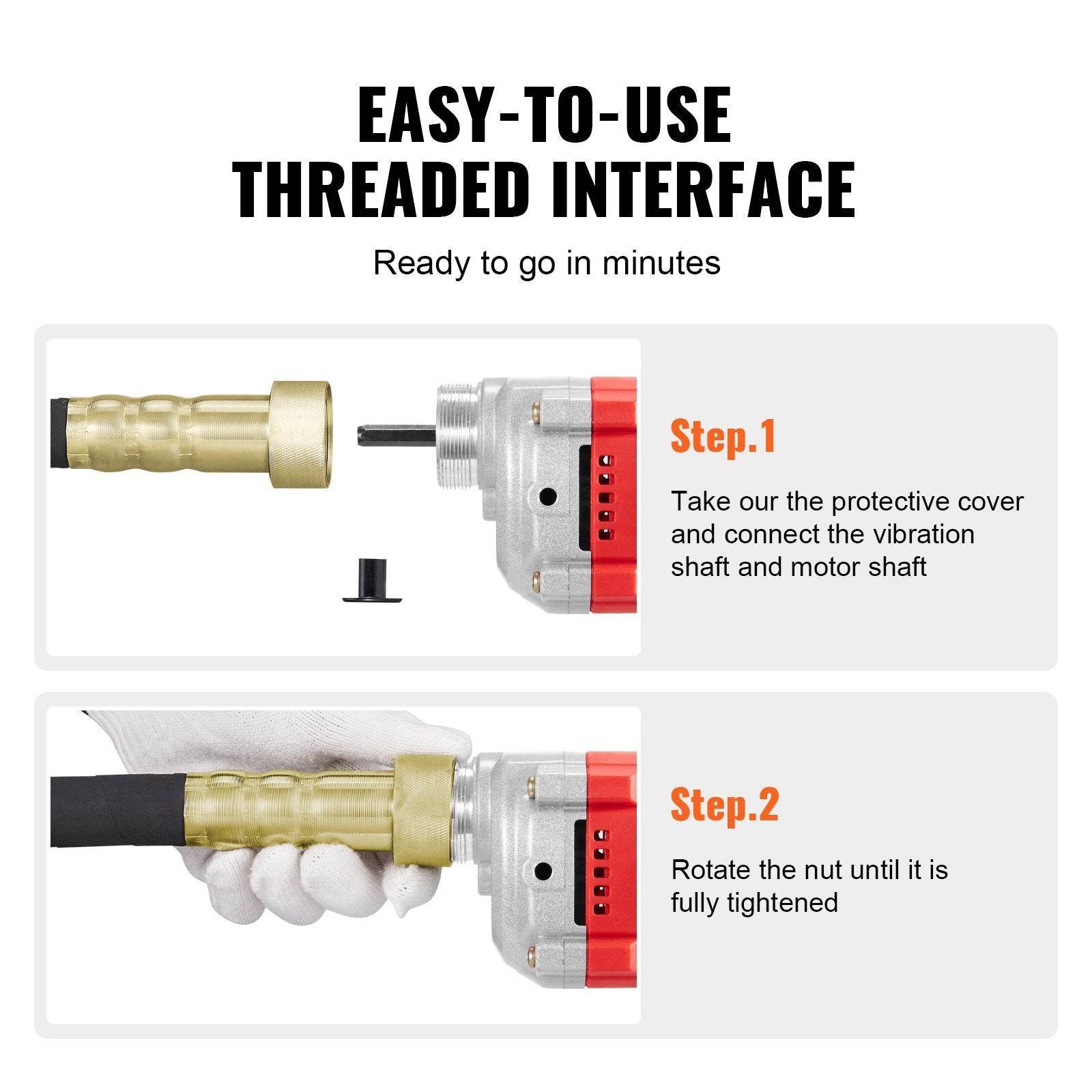 Handheld Concrete Vibrator, 800W Electric Vibrator 13000 VPM - www.Shopthatapp.com