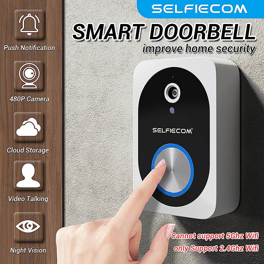 D10 Intelligent Wireless Doorbell Camera With Rechargeable Battery, Two-way Audio, 2.4G Wi Fi, APP Remote Intercom, Free Rolling Cloud Storage Built-in Battery - www.Shopthatapp.com