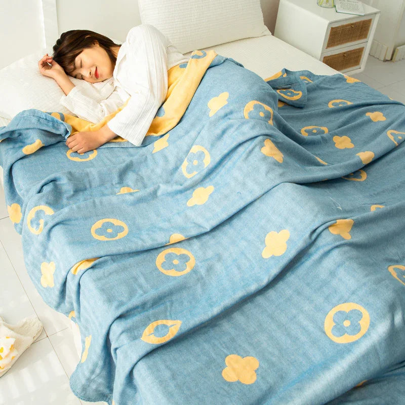 Cotton Four-layer Gauze Towel Blanket Air Conditioning Blanket Thin Duvet - www.Shopthatapp.com
