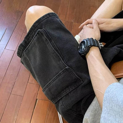 Baggy Denim Cargo Shorts For Men Jeans - Fashion Work Clothes - www.Shopthatapp.com
