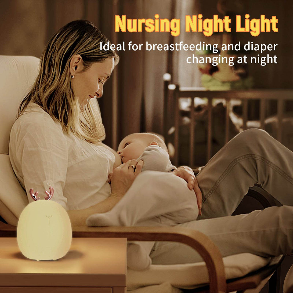 Baby Feeding, Adjustable, Creative, Rabbit, Elk Touch Light, Clap Light, Small Electric Light, Soft Baby Lamp toy - www.Shopthatapp.com